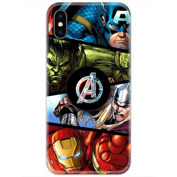 Avengers Logo on Avengers Slim Case Back Cover with Pop Grip