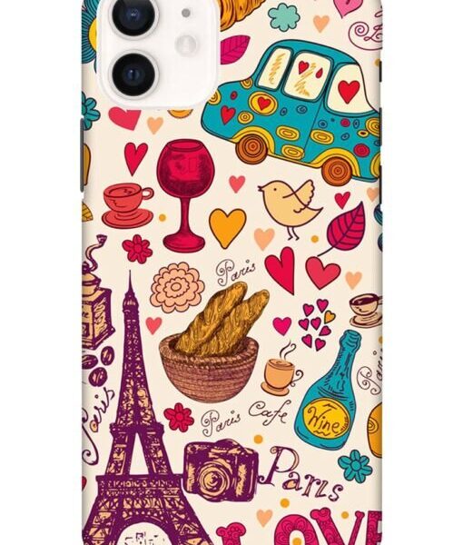 Beautyful Paris Love Apple Iphone 12 Mobile Cover