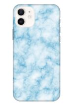 Blue White Natural Marble Apple Iphone 12 Back Cover