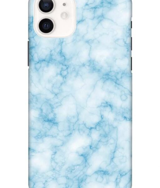 Blue White Natural Marble Apple Iphone 12 Back Cover