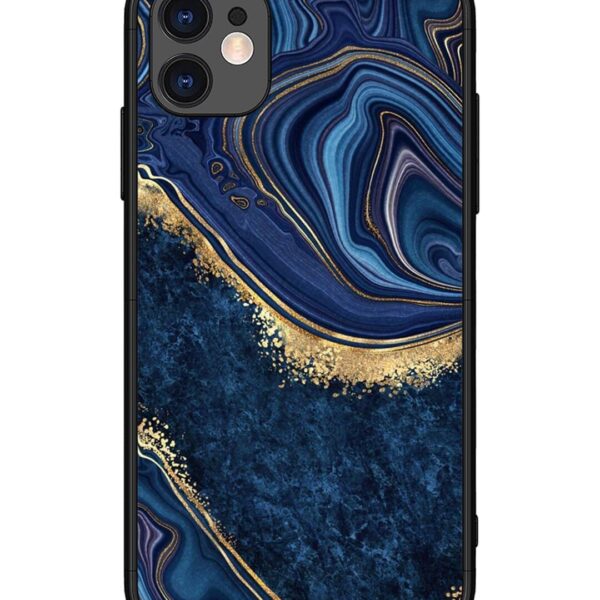 Buy Abstract Background Blue Glossy Metal TPU Phone Cover for Apple Iphone 11 at Rs. 249 Only - Zapvi