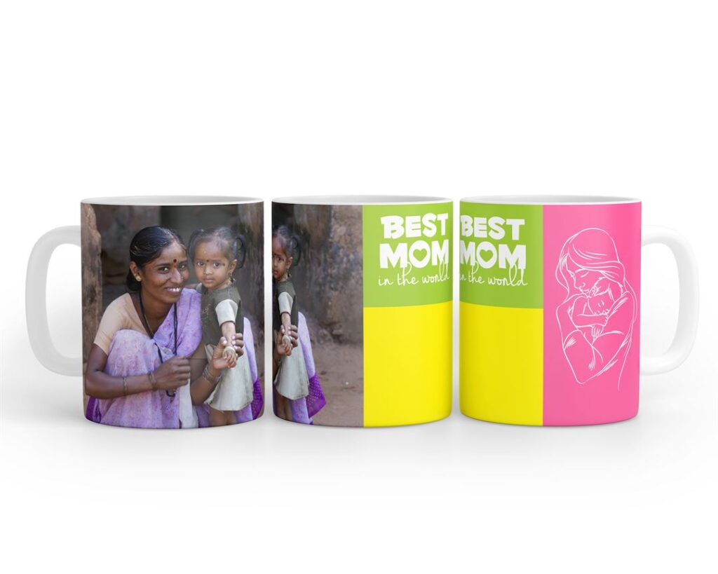 Buy Best Mom In The World Large Pic Upload Design Photo Mug Printing Online at Zapvi