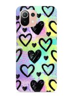 Buy Bright Pattern Hearts Snap Case for Xiaomi Mi 11 Lite Ne (5G) at Rs. 99 Only - Zapvi