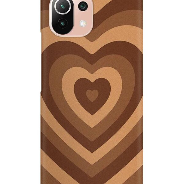 Buy Brown Heart Snap Case for Xiaomi Mi 11 Lite Ne (5G) at Rs. 99 Only - Zapvi