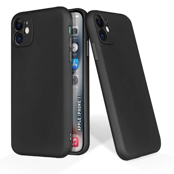 Buy Plain Black Soft Silicone Case for Apple Iphone 11 at Rs. 99 Only - Zapvi