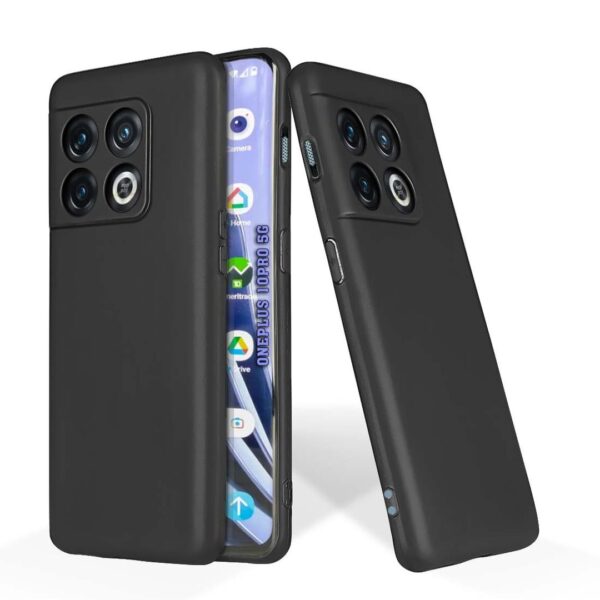 Buy Plain Black Soft Silicone Case for Oneplus 10 Pro (5G) at Rs. 99 Only - Zapvi