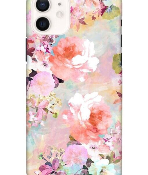 Water Color Flower Art Apple Iphone 12 Mobile Cover