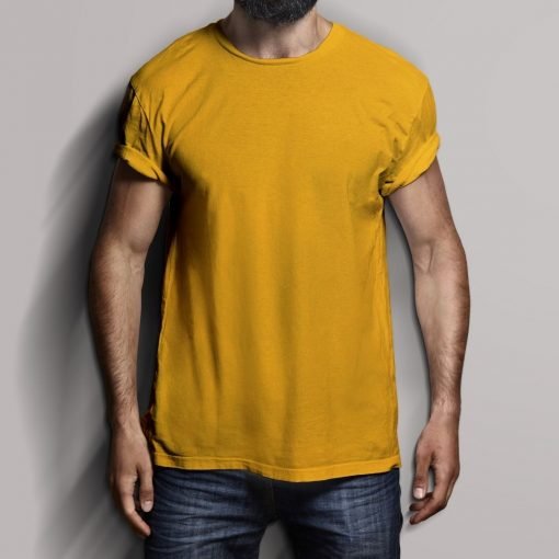 Yellow Half Sleeve T-Shirt for Men